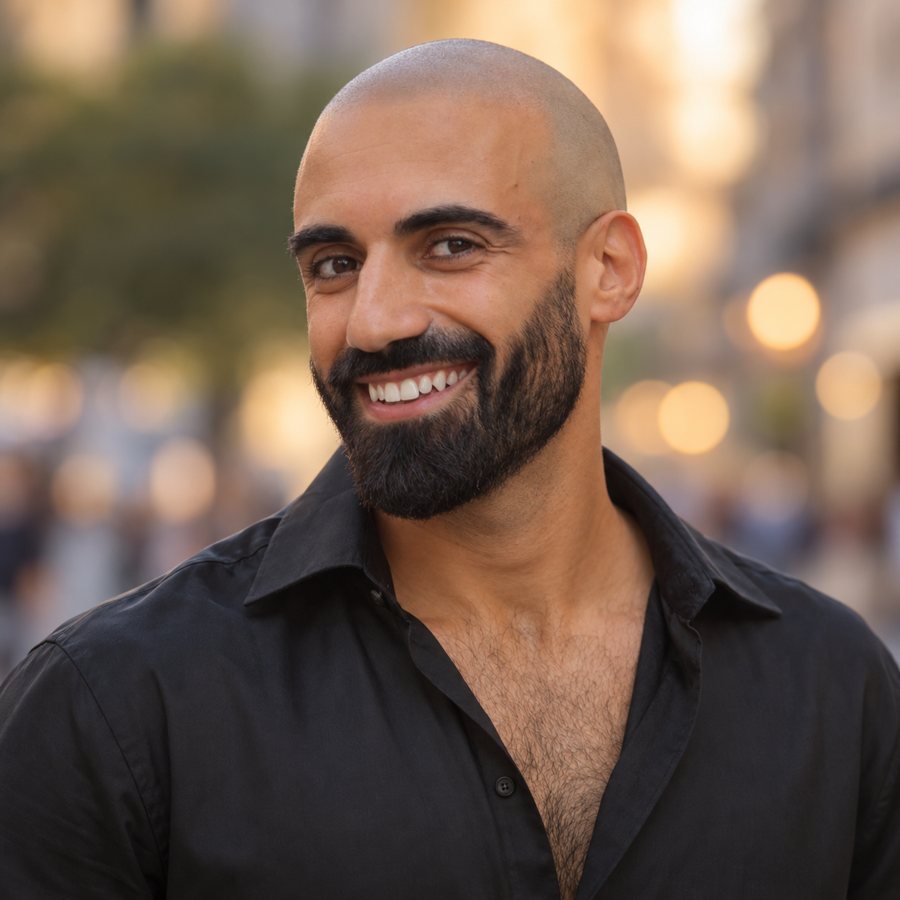 Uśmiechnięty Sami Harb